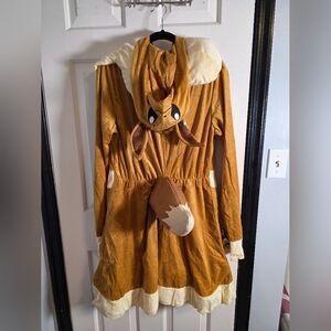 Eevee Evoli Costume, Official Pokemon Deluxe Adult Costume and Headpiece Size L
